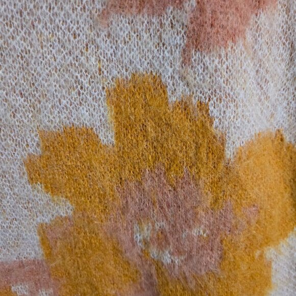 Anthropologie Maeve NWT V-Neck Loopy Floral Sweater Vest Oversized Size XS - Picture 7 of 10